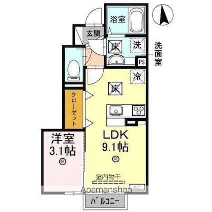 グラン　コンフォレア[1LDK/30.48m2]の間取図