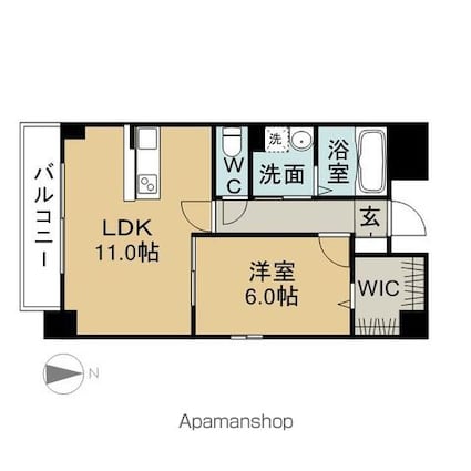 Ｌｕｍｉｅｒｅ[1LDK/42.61m2]の間取図