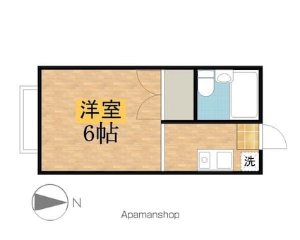 小野路コーポ[1R/18.2m2]の間取図