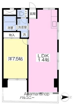 河上ビル[1LDK/50.17m2]の間取図