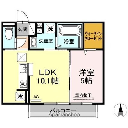 Ｃｏｎｆｉａｎｃｅ　Ｋ[1LDK/37.55m2]の間取図