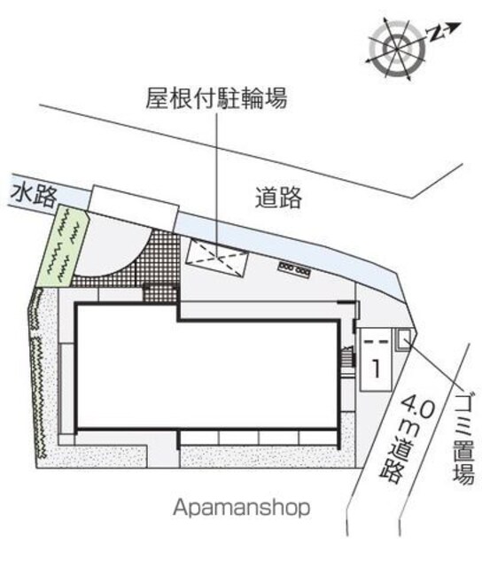レオネクストカンタービレ[1R/27.53m2]の配置図