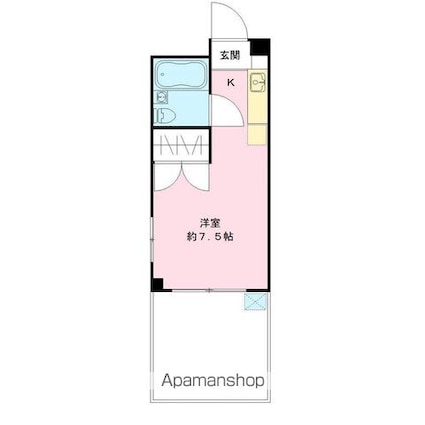 東京都杉並区下井草３丁目[1R/20.44m2]の間取図