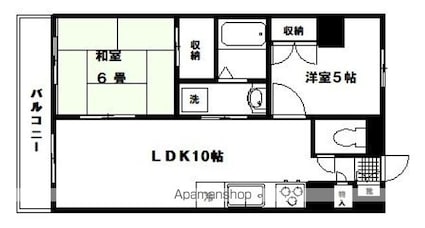 コンアモールⅠ[2LDK/48m2]の間取図