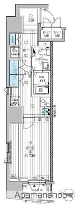 ランドステージ両国[1K/29.43m2]の間取図