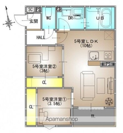 ＲＥＧＡＬＥＳＴ　南高前[2LDK/40.97m2]の間取図