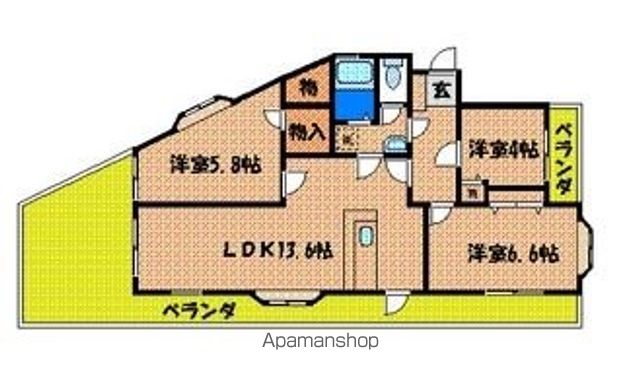 【福岡市東区香住ヶ丘のマンションの間取り】