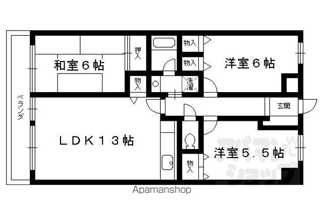 アドミラブール長岡京の間取り写真