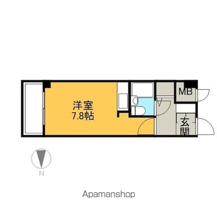 シティコープ浅草橋’９０[1R/20.65m2]の間取図