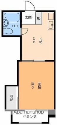 カネ宮ビル[1DK/27m2]の間取図