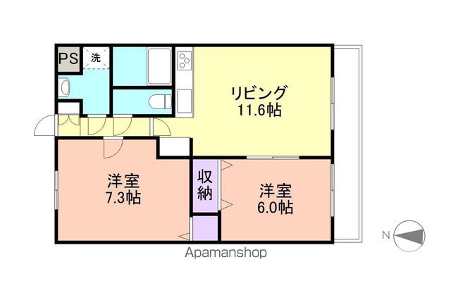 【カサ・デ・西かのだの間取り】