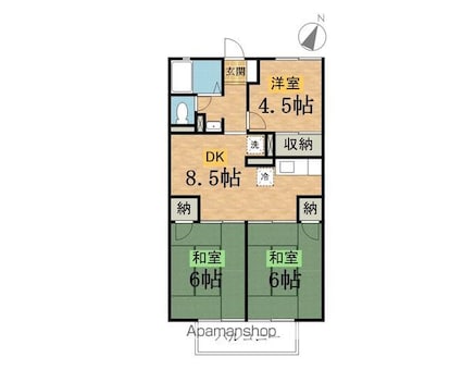 東京都八王子市犬目町[3DK/52.51m2]の間取図