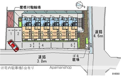レオパレスＨＩＤＡＫＡ[1K/23.18m2]の配置図