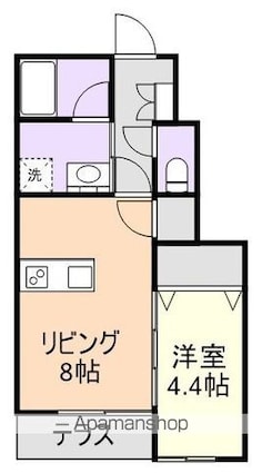 Ｆｌｏｗｅｒ　Ｌｏｖｅ　Ⅲ[1LDK/34.32m2]の間取図