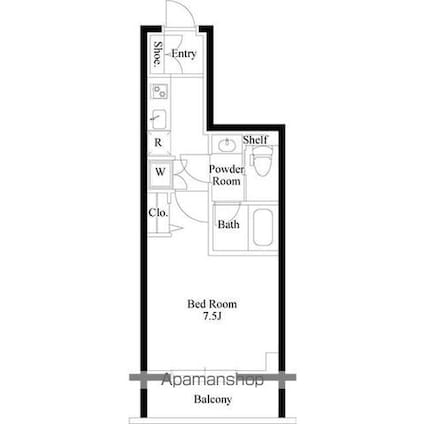 ＰＡＳＥＯ上野御徒町[1K/26.33m2]の間取図
