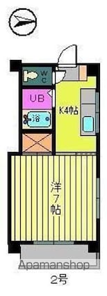 エステー天山[1K/22.68m2]の間取図
