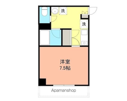 ヴィラデステマンション[1K/24.56m2]の間取図