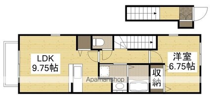 キャトルセゾン[1LDK/44.5m2]の間取図