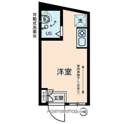 第二ソーポ[1R/11.15m2]の間取図
