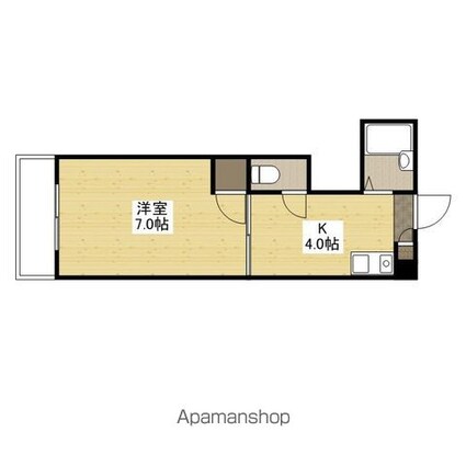 Ｍ・キャロット[1K/24.51m2]の間取図