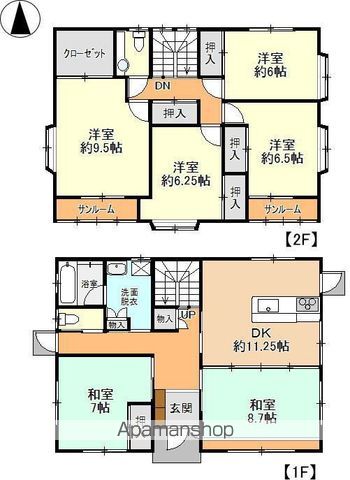 常磐線 富岡駅 徒歩27分 2階建 築22年の間取り写真