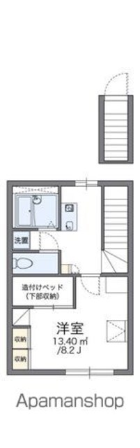 レオパレスグリーンハウスⅤ[1K/26.08m2]の間取図