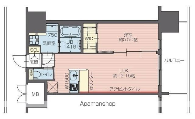 大阪市西区本田のマンションの間取り