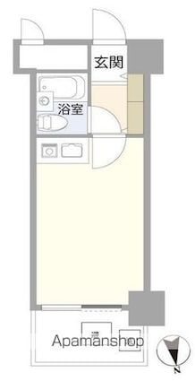 新宿御苑ダイカンプラザ[1R/17.42m2]の間取図