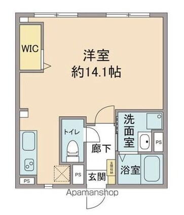 サンアヴェニュー[1R/36.1m2]の間取図