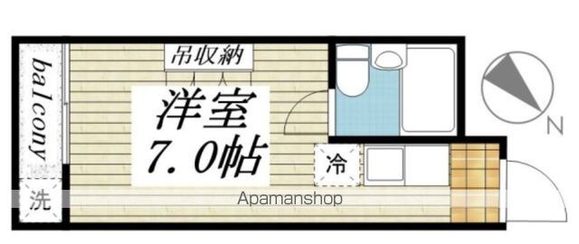 メゾン・ド・アンブル[1R/14.87m2]の間取図