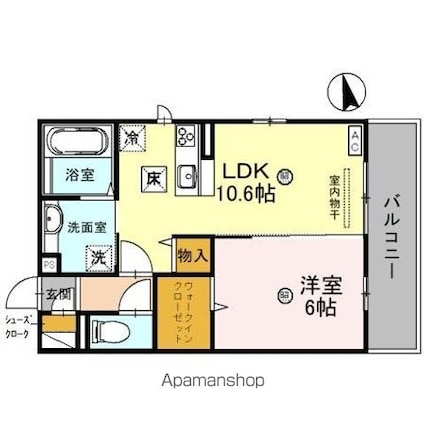 和歌山県和歌山市和歌浦東２丁目[1LDK/42.79m2]の間取図