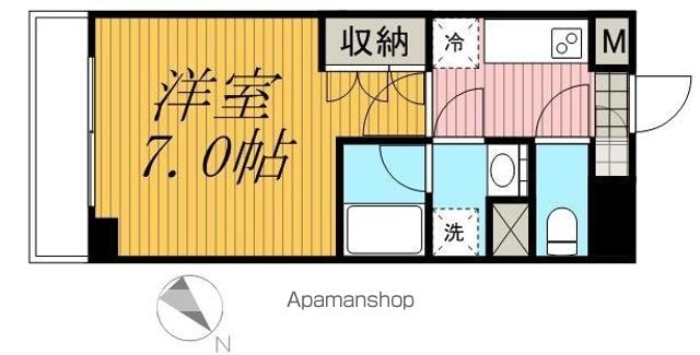パークハビオ東向島[1K/23.25m2]の間取図