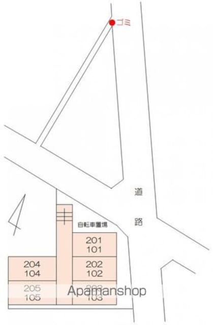 アーバンライフ塩上[1K/15.1m2]の配置図