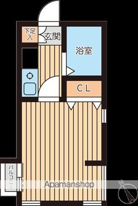 フィール馬込[1K/16.57m2]の間取図