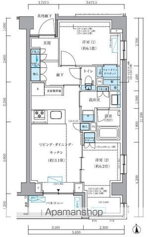 パークアクシス品川シーサイドの間取り写真