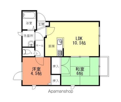 キャップ類家[2LDK/46.8m2]の間取図