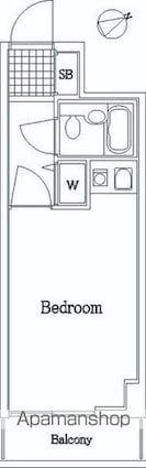 クリオ葛飾柴又１番館[1R/18.55m2]の間取図