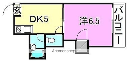 メゾンスバルｐａｒｔ１[1DK/24.09m2]の間取図