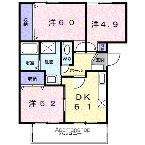 グランアルシュⅠの間取り