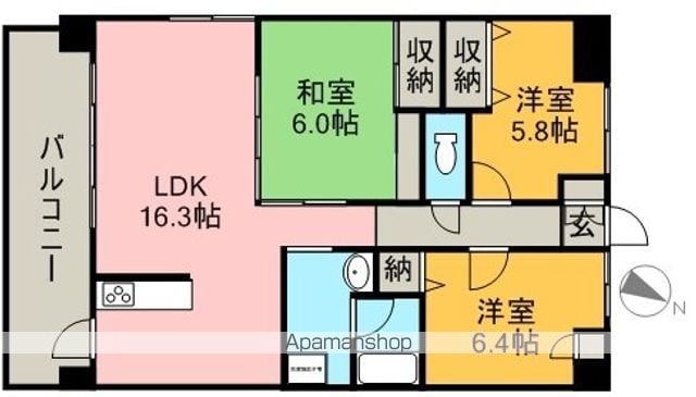 フォンターレの間取り写真