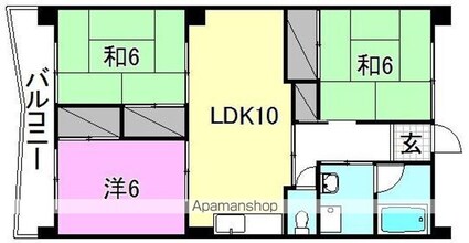 セントヒルズ大任[3LDK/67m2]の間取図