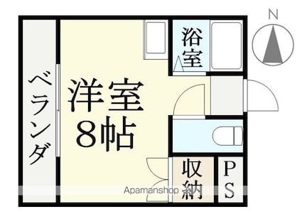 ハイムクマンド[1R/20m2]の間取図