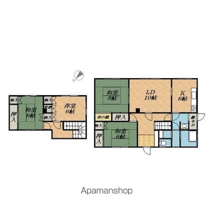 清水町南９条１０丁目８－２貸家[4LDK/112.61m2]の間取図