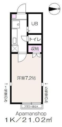 マスターピース[1K/21.02m2]の間取図