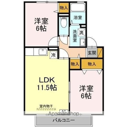 サーンク都[2LDK/53.46m2]の間取図