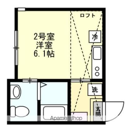 神奈川県横浜市神奈川区三ツ沢西町[1R/17.39m2]の間取図