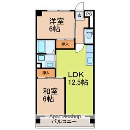 メゾンパトラージュ[2LDK/53m2]の間取図