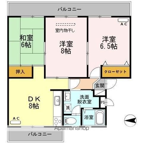 アビタシオン仁川の間取り写真