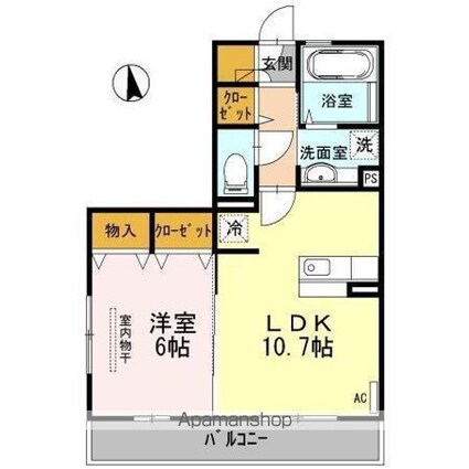 レジデンス　Ｉ’ｍ　ＩＩ[1LDK/42.86m2]の間取図