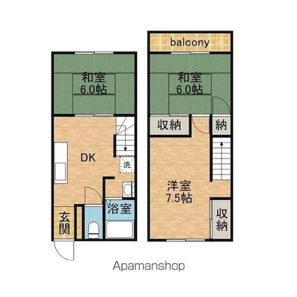 茨城県神栖市知手中央１丁目[3DK/59.5m2]の間取図